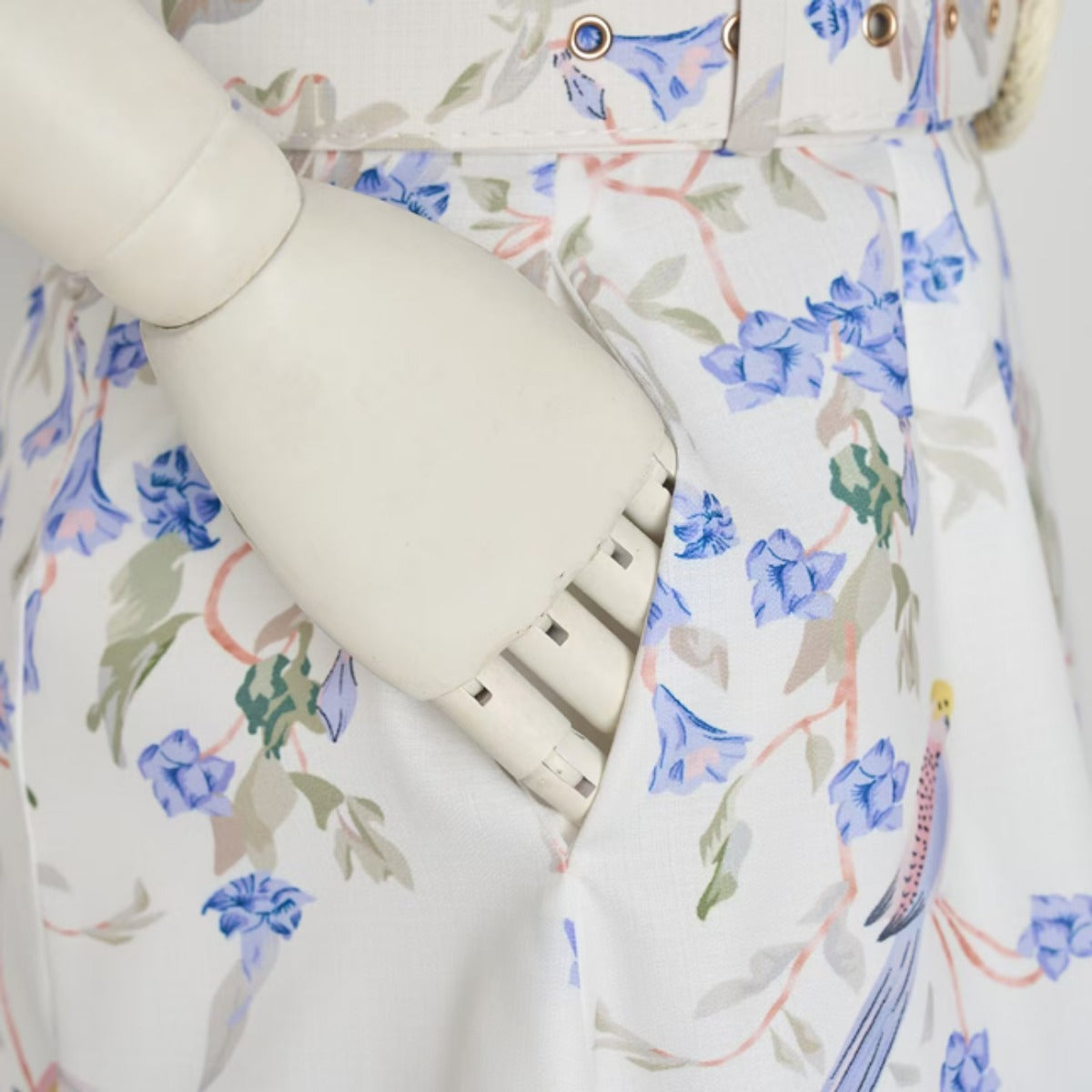 V-neck Flared Sleeve Floral Print Short Dress