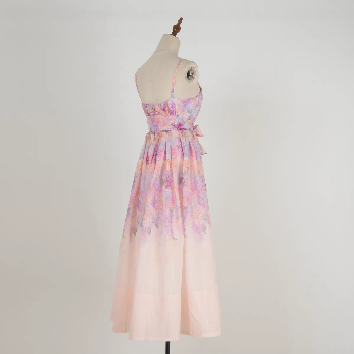 Crush Boned Waist Midi Dress