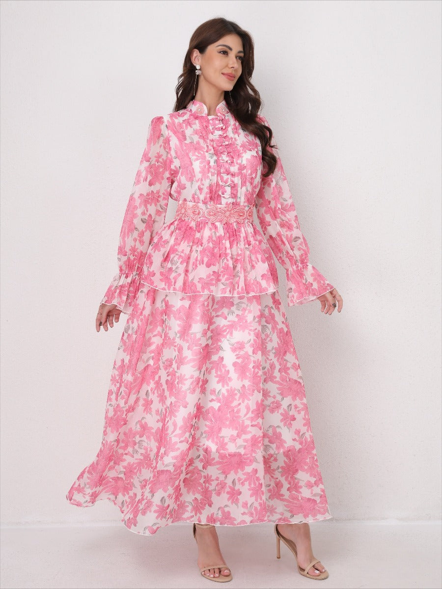O Neck Summer Embroidery Prints Dress
