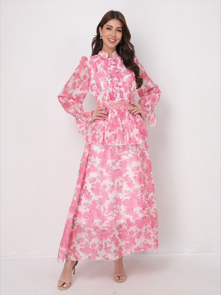 O Neck Summer Embroidery Prints Dress