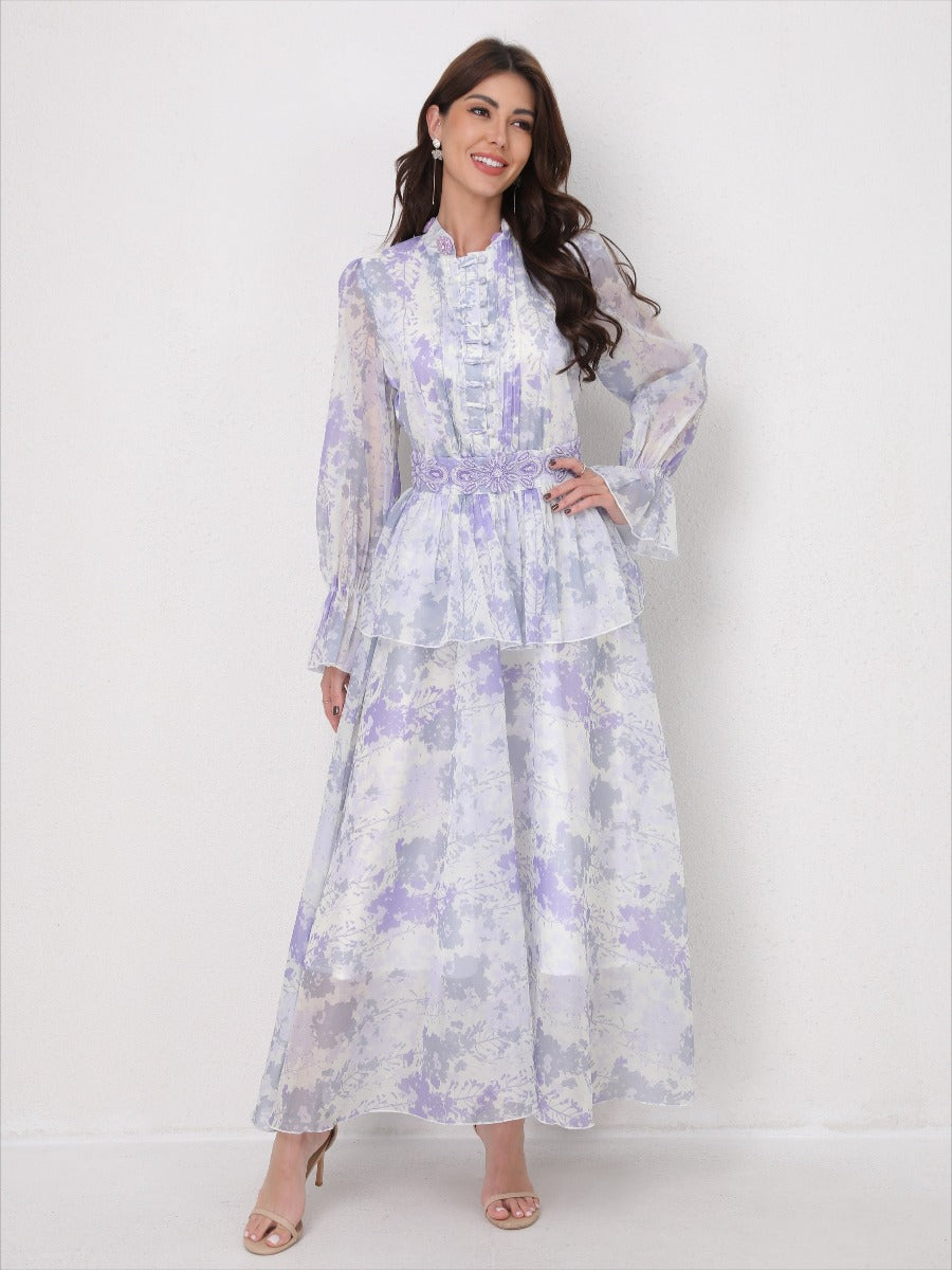 O Neck Summer Embroidery Prints Dress