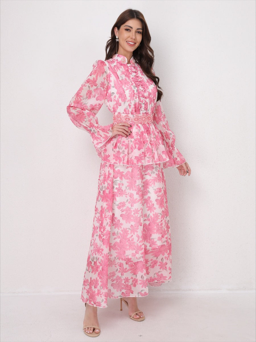 O Neck Summer Embroidery Prints Dress