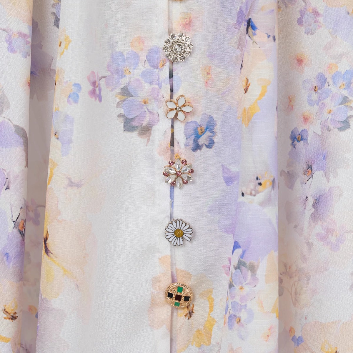 Button Up Lantern Sleeve Midi Dresses