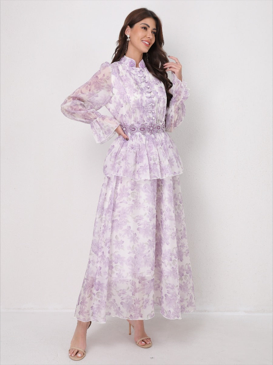 O Neck Summer Embroidery Prints Dress