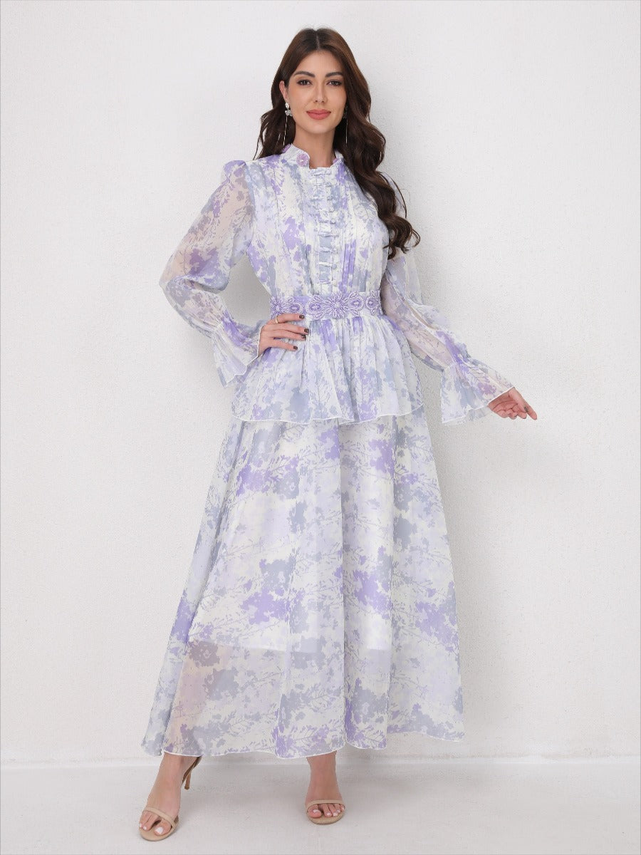O Neck Summer Embroidery Prints Dress