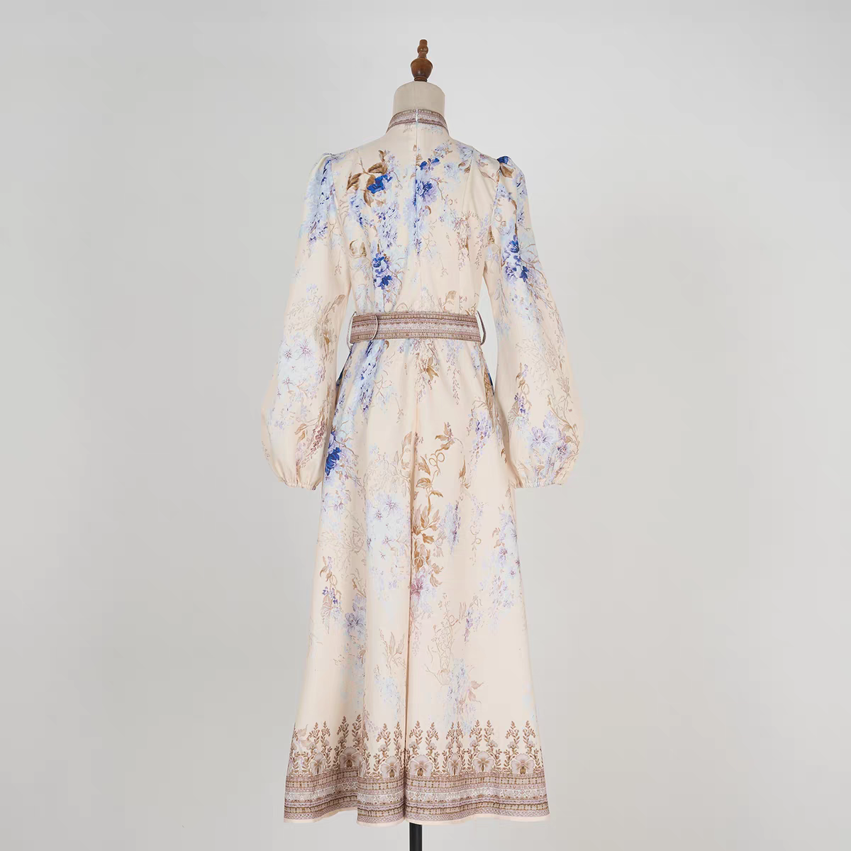 Printed Long Sleeve Cotton Dress