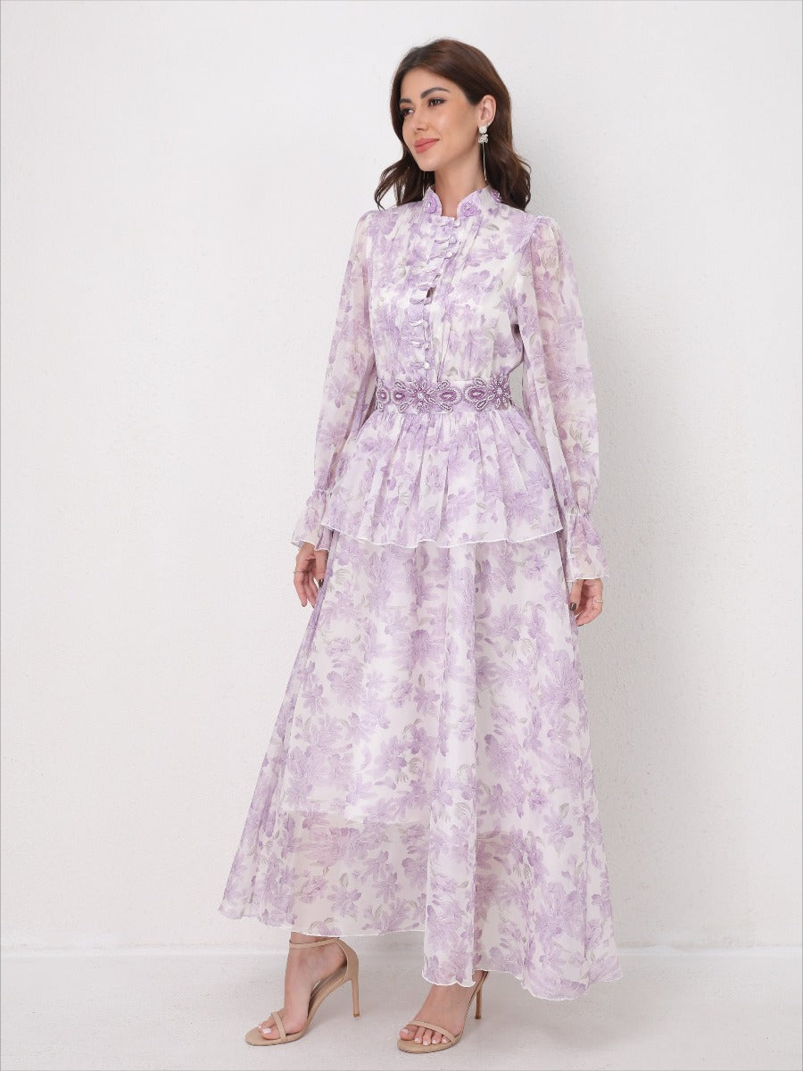 O Neck Summer Embroidery Prints Dress