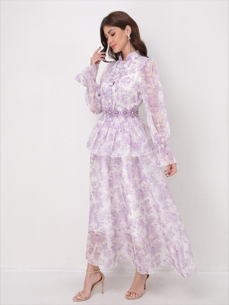 O Neck Summer Embroidery Prints Dress