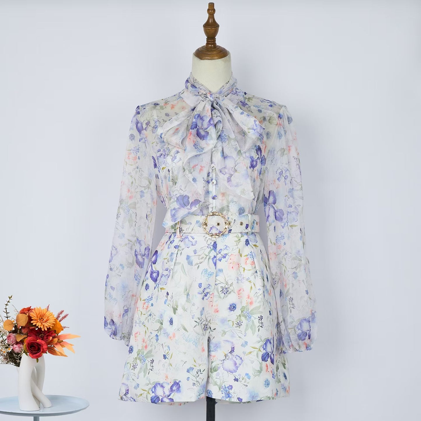 Chiffon Shirt Printed Sets