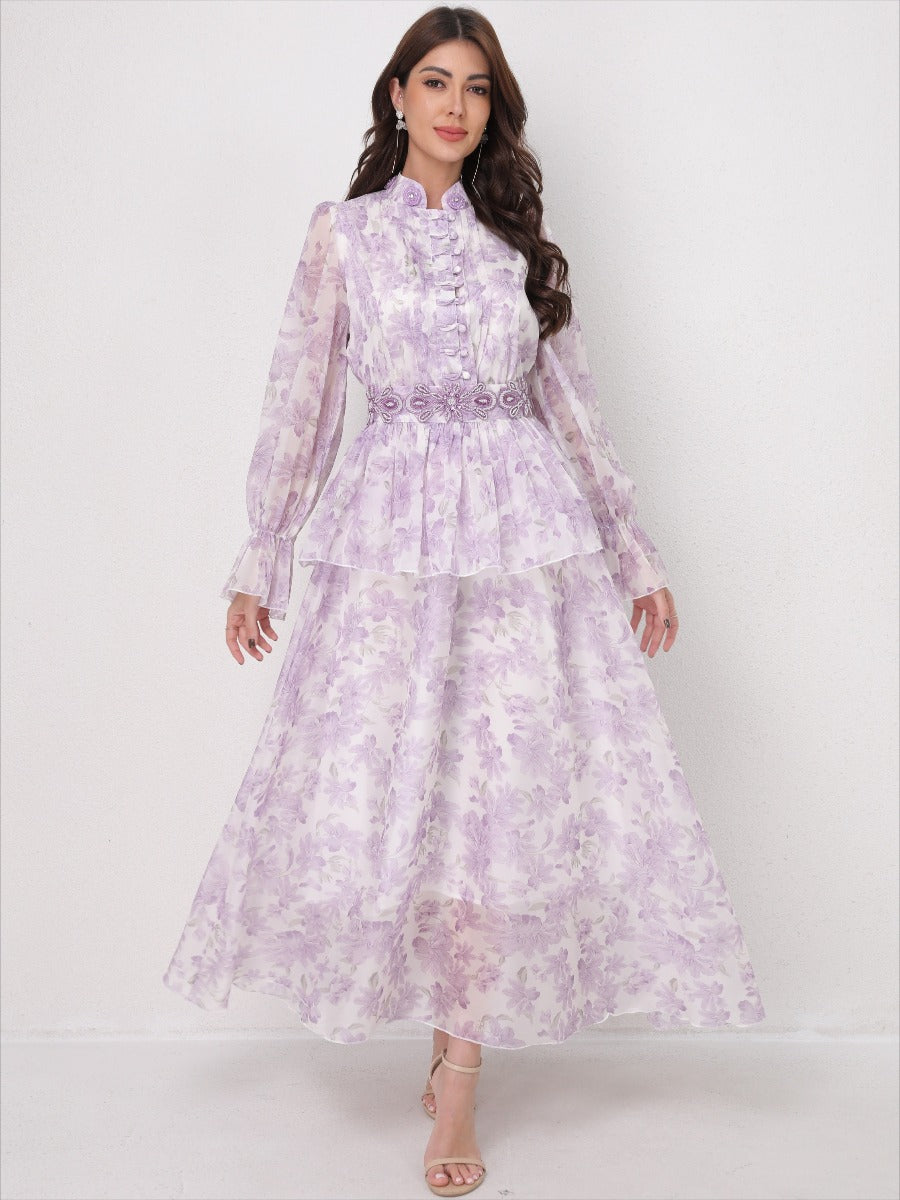 O Neck Summer Embroidery Prints Dress