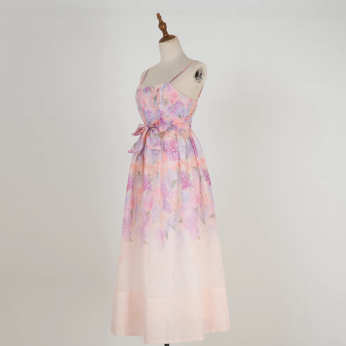 Crush Boned Waist Midi Dress