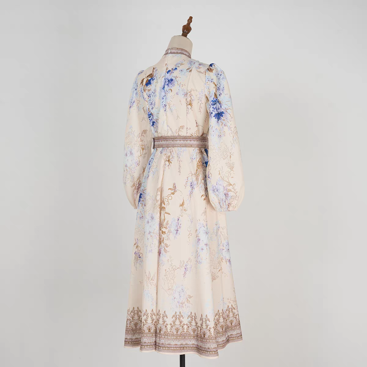 Printed Long Sleeve Cotton Dress