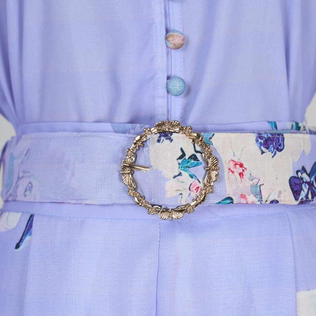 Lantern Sleeve Printed Purple Sets