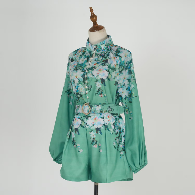 Flower Print Green Sets