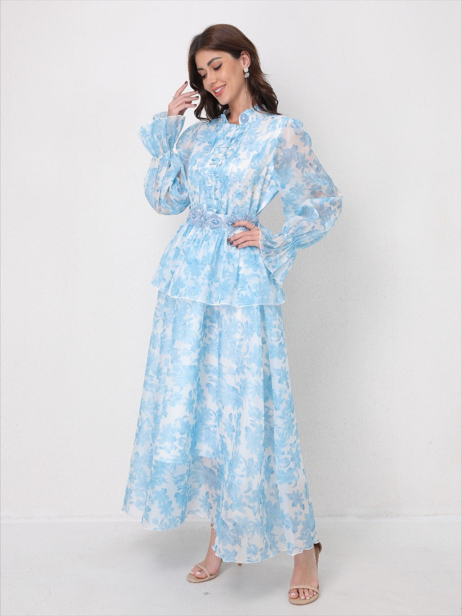 O Neck Summer Embroidery Prints Dress