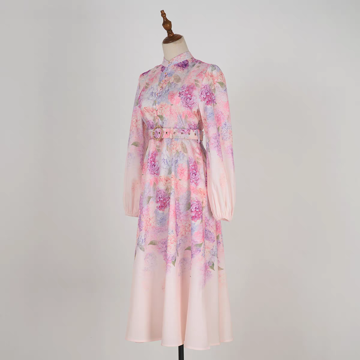 Hydrangea Pattern Linen Dress