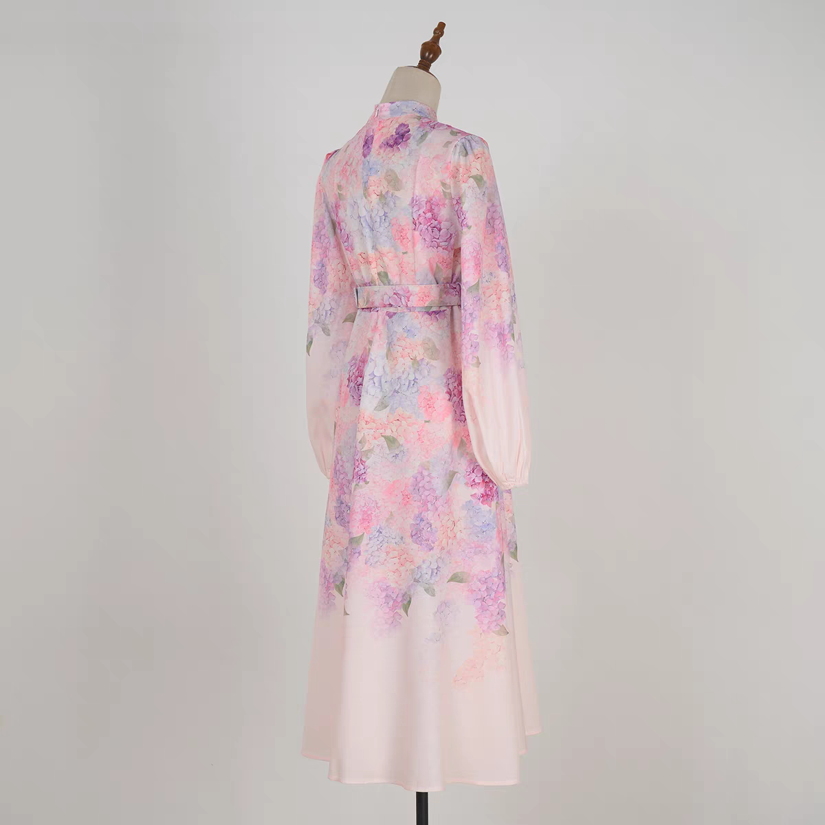 Hydrangea Pattern Linen Dress