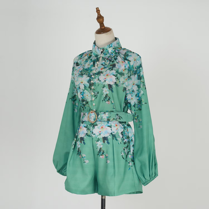 Flower Print Green Sets