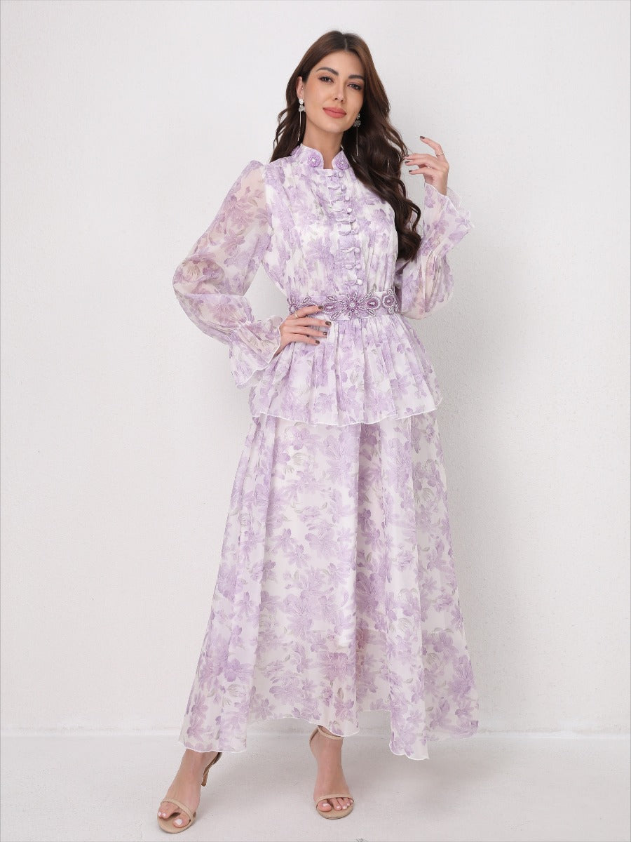 O Neck Summer Embroidery Prints Dress