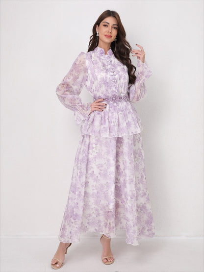 O Neck Summer Embroidery Prints Dress