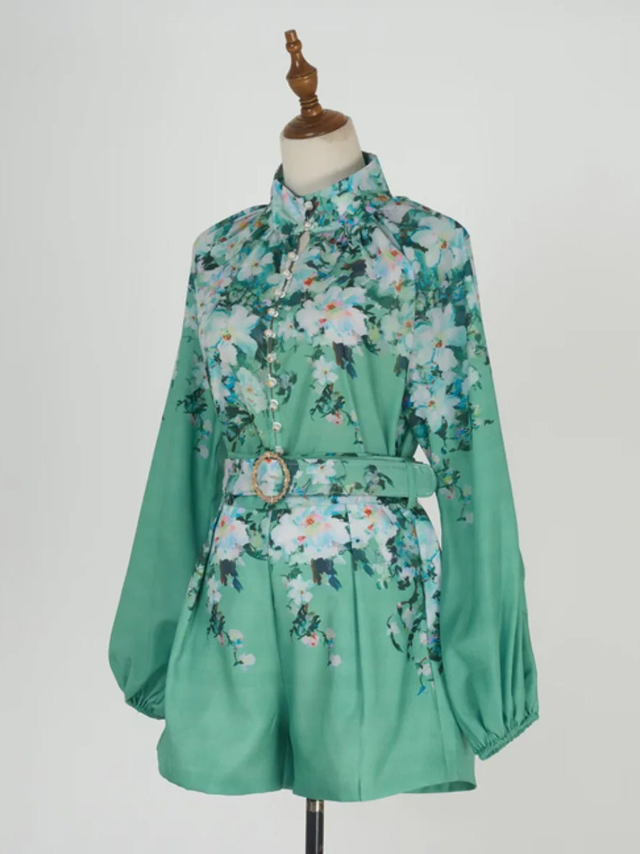 Flower Print Green Sets