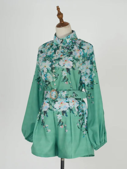 Flower Print Green Sets