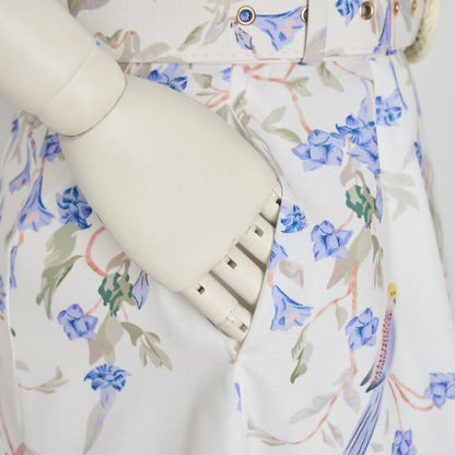 V-neck Flared Sleeve Floral Print Short Dress