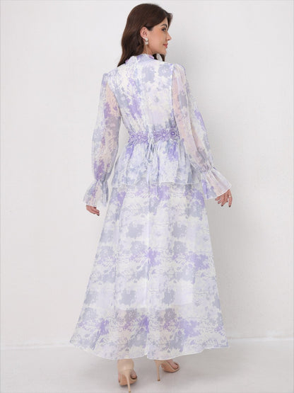 O Neck Summer Embroidery Prints Dress