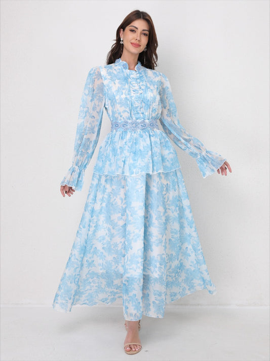 O Neck Summer Embroidery Prints Dress