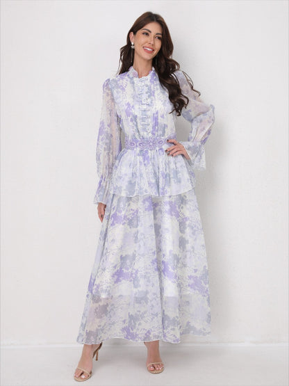 O Neck Summer Embroidery Prints Dress