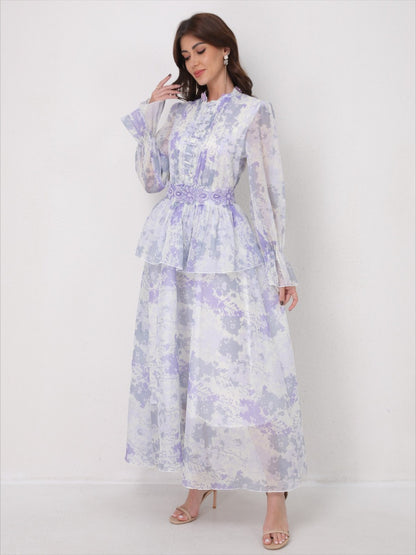 O Neck Summer Embroidery Prints Dress
