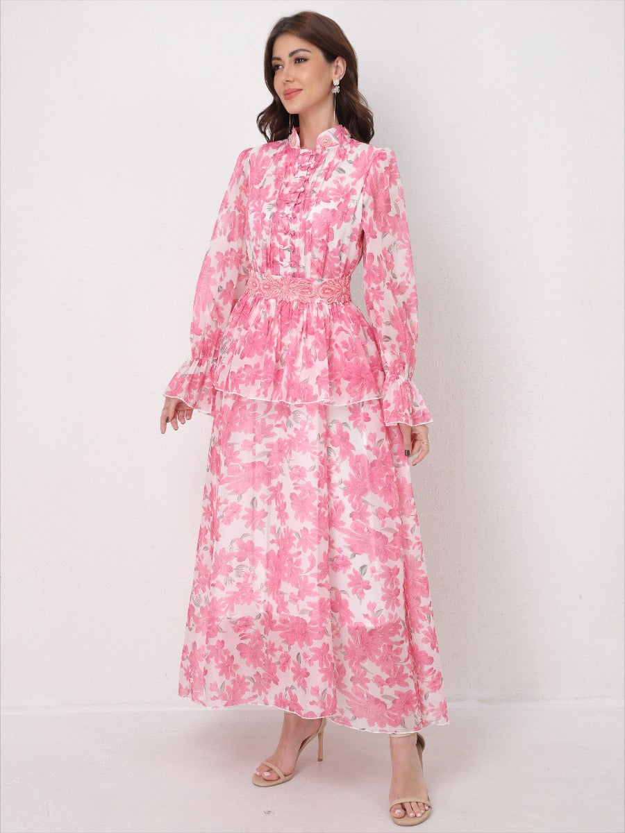 O Neck Summer Embroidery Prints Dress