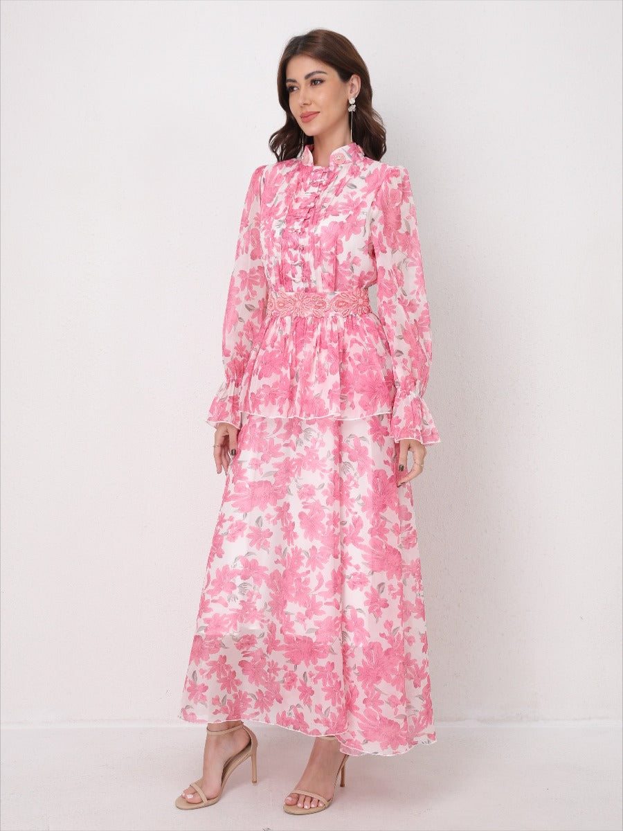 O Neck Summer Embroidery Prints Dress