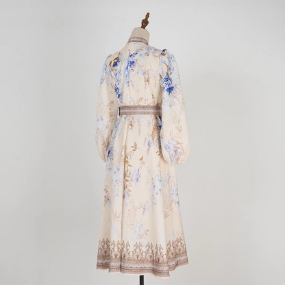 Printed Long Sleeve Cotton Dress